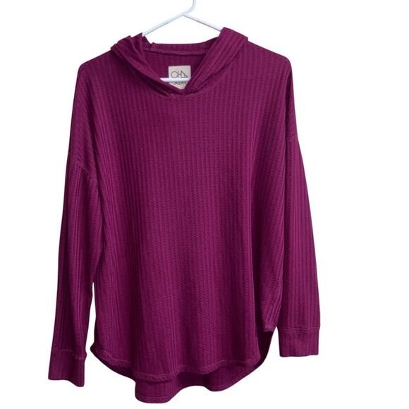 478. Chaser waffle knit pull over hoodie size large - Picture 1 of 9